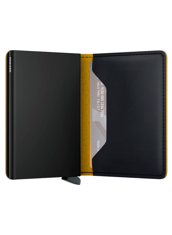 Plånbok RFID-skydd Secrid Slimwallet Matte - svart / ockra