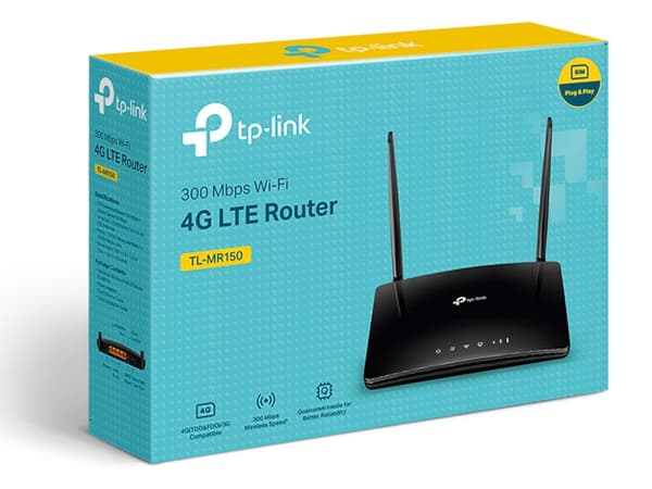 Router TP-LINK TL-MR150 2.4 GHz, SIM-kortplads