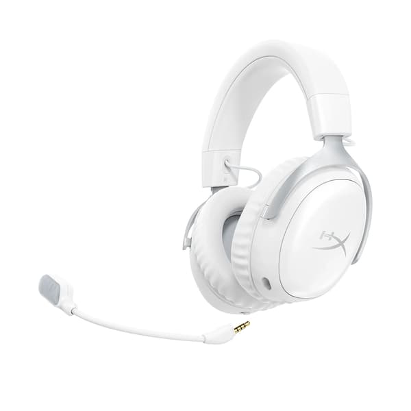 HyperX Cloud III S trådløse hovedtelefoner med mikrofon, over-ear, hvid