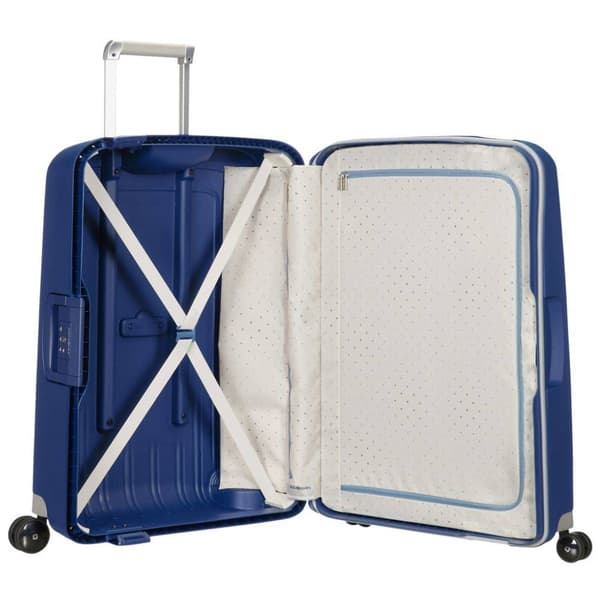 Stor XL Samsonite S'Cure kuffert - mørkeblå