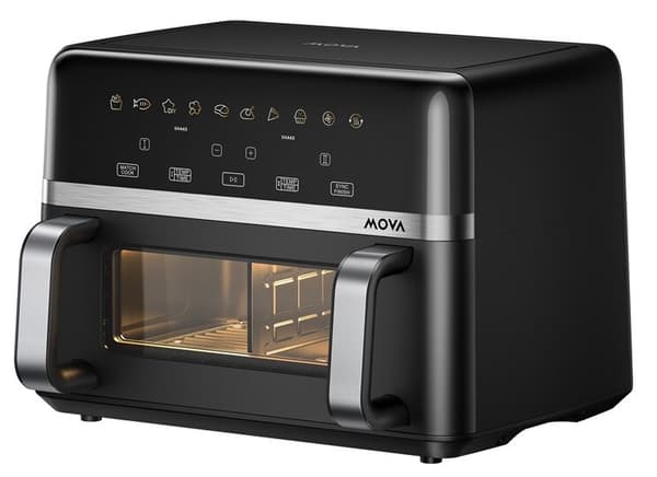 Airfryer MOVA FD20S Pro Sort 10L med visningsvindue 10 automatiske programmer