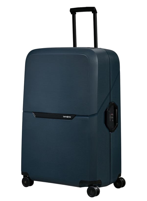 Stor resväska XL Samsonite Magnum Eco - midnattsblå