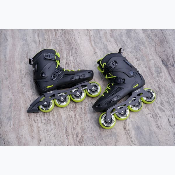 Rollerblade Lightning mustarullaluistimet musta/lime Koko: 39-40 EU