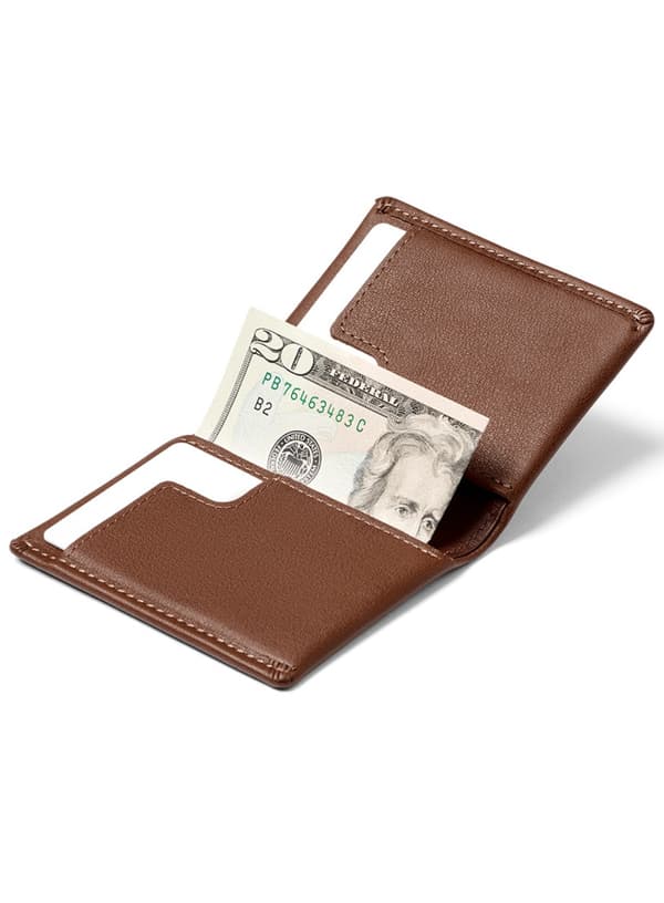 Bellroy Slim Sleeve läderplånbok - hazelnut