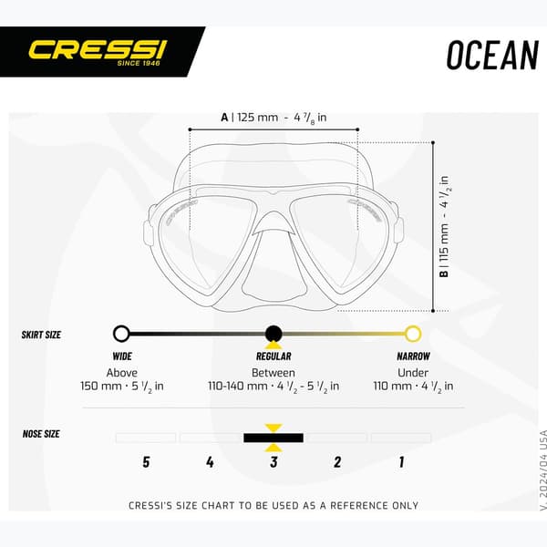 Cressi Ocean dykkermaske sort/blå