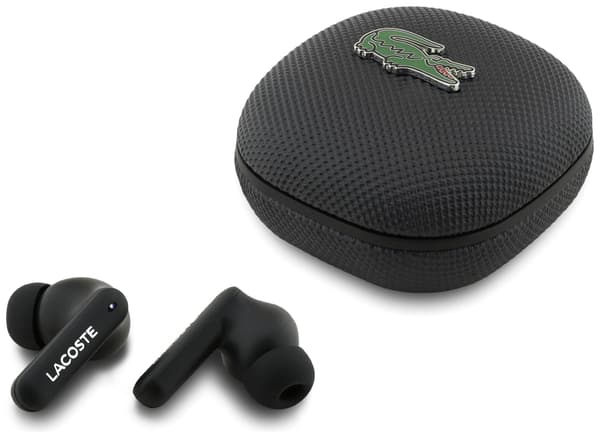 LACOSTE Iconic Petit Pique In-ear hovedtelefoner Sort