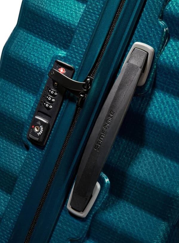 Samsonite Lite-Shock spinner mellemstor kuffert - petrolblå