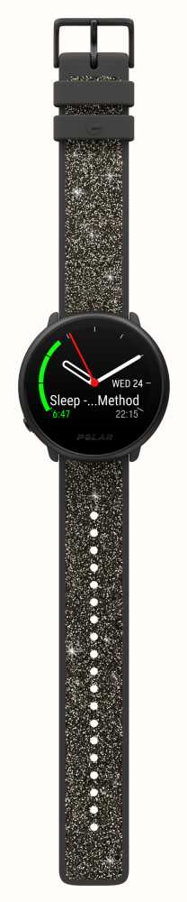Smartwatch Polar Ignite 2 sort med krystalrem