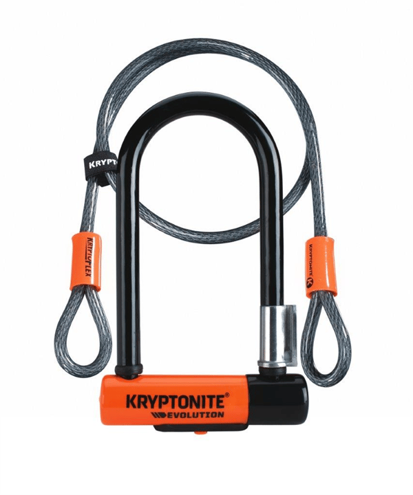 KRYPTONITE Evolution 7 Mini U-lock + KryptoFlex