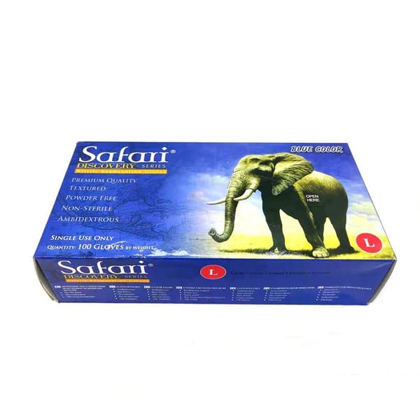 Safari Blue Nitrile Glove group