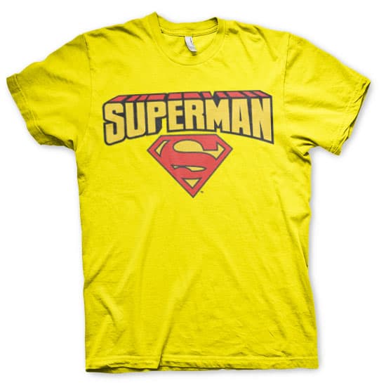 Superman Blockletter Logo T-Shirt Medium / Yellow