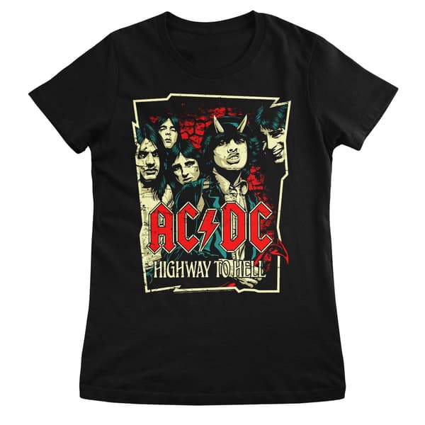 AC/DC Highway To Hell Girly Tee Large / Black