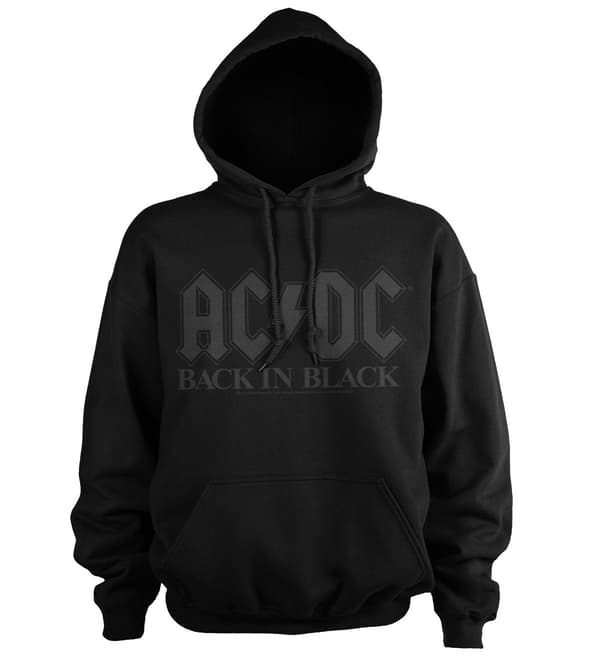 AC/DC Back In Black Hoodie Medium / Black