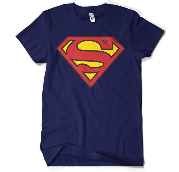 Superman Shield T-Shirt Small / Navy