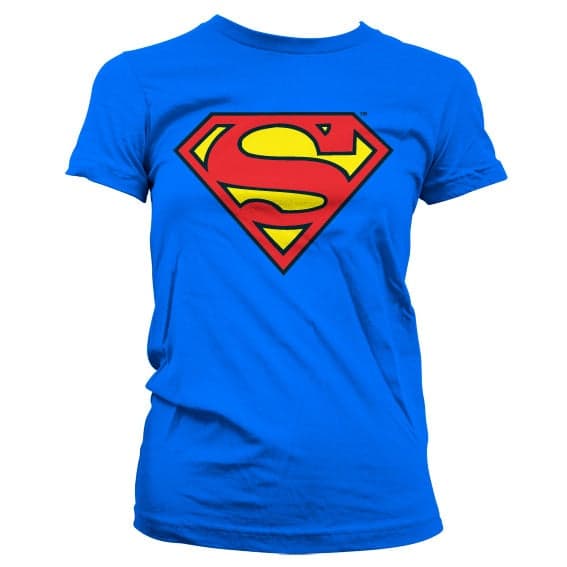 Superman Shield Girly T-Shirt Medium / Blue