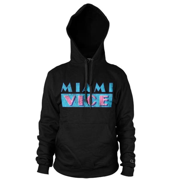 Miami Vice Distressed Hoodie Medium / Black