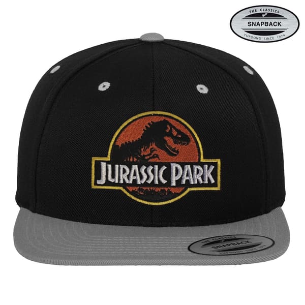 Jurassic Park Premium Snapback Cap Adjustable / BlackDarkGrey