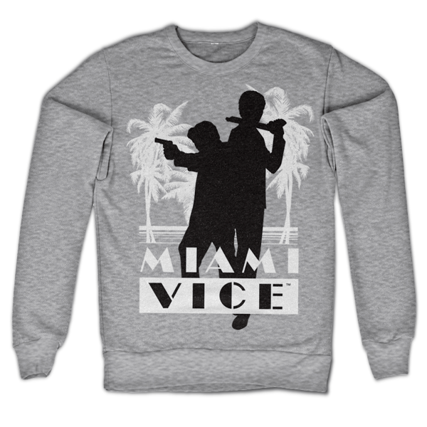Miami Vice Silhuettes Sweatshirt Medium / HeatherGrey
