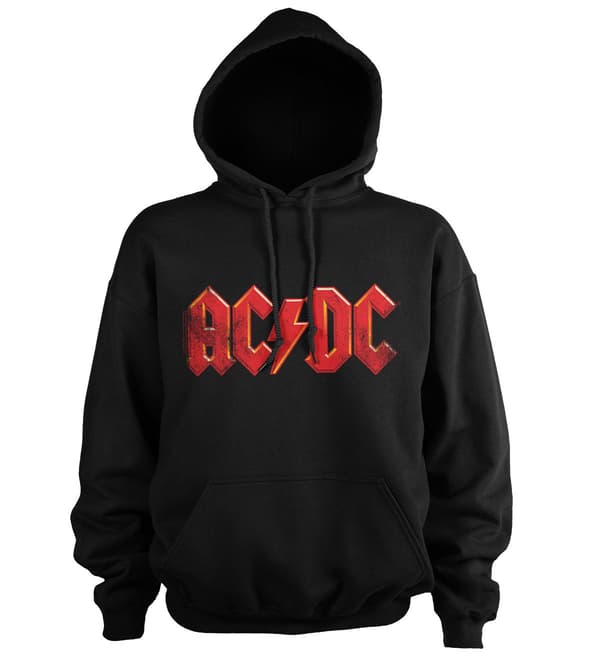 AC/DC Distressed Logo Hoodie Medium / Black