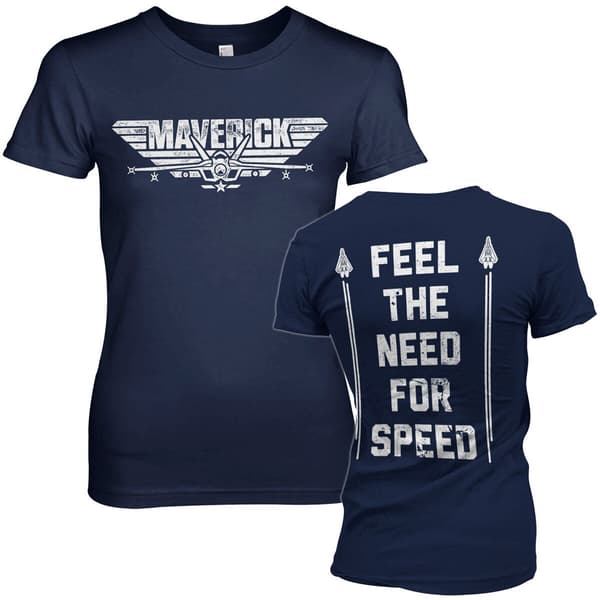 Top Gun Maverick - Need For Speed Girly Tee Medium / Navy
