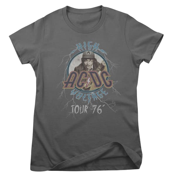 AC/DC High Voltage Tour 76' Girly Tee X-Large / DarkGrey