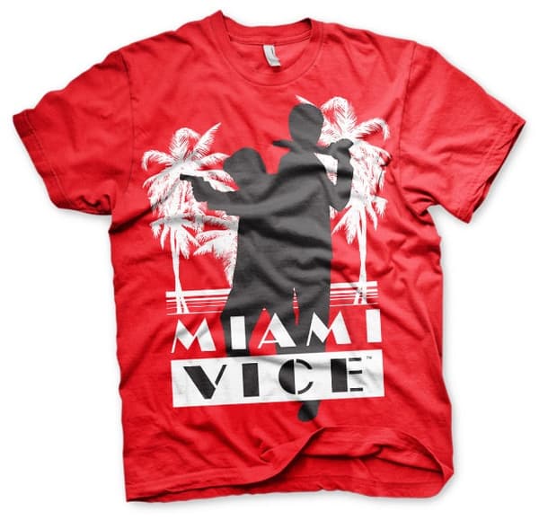 Miami Vice Silhuettes T-Shirt Medium / Red