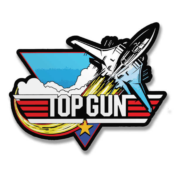 Top Gun Fire Patch Sticker