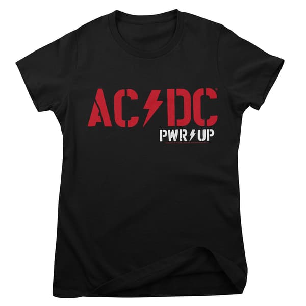 AC/DC - PWR-UP Girly Tee Large / Black