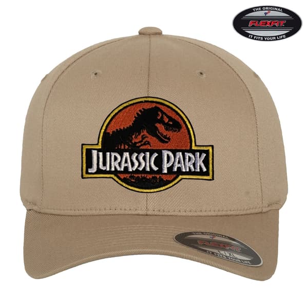 Jurassic Park Patch Flexfit Baseball Cap S/M / Khaki