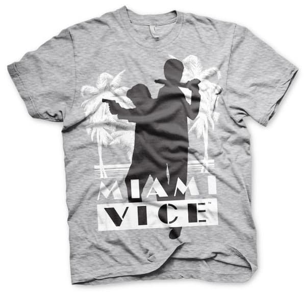 Miami Vice Silhuettes T-Shirt Medium / HeatherGrey