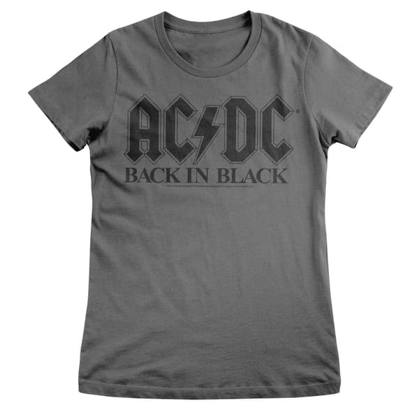 AC/DC Back In Black Girly Tee Medium / DarkGrey