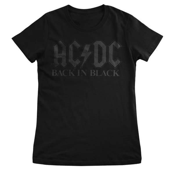 AC/DC Back In Black Girly Tee Large / Black