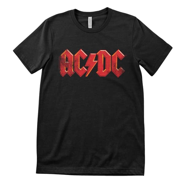 AC/DC Distressed Logo T-Shirt Small / Black