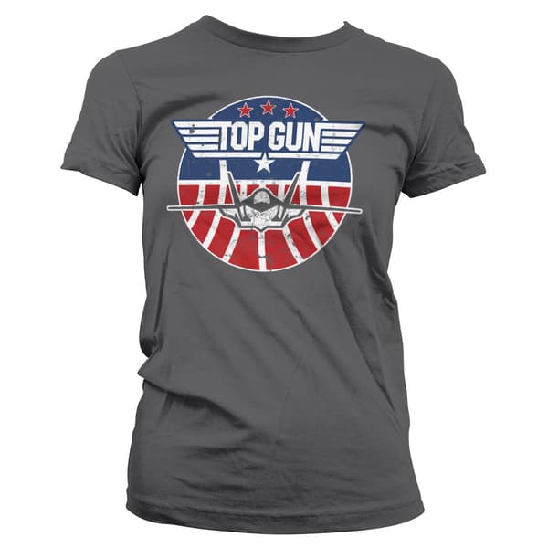 Top Gun Tomcat Girly Tee Large / DarkGrey