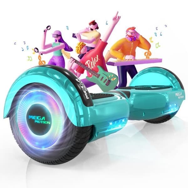 MEGA MOTION Hoverboard 6,5" Vert - kaksi pyörää Bluetooth-kaiuttimella - LED-valoilla lapsille