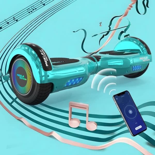 MEGA MOTION Hoverboard 6,5" Vert - kaksi pyörää Bluetooth-kaiuttimella - LED-valoilla lapsille