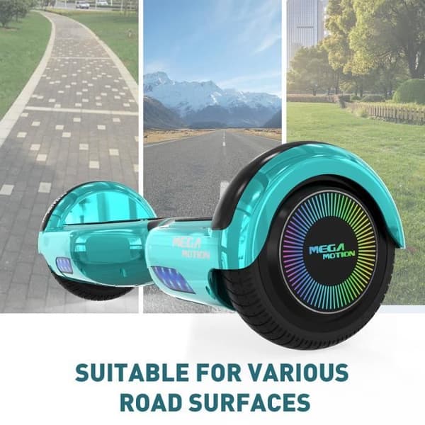 MEGA MOTION Hoverboard 6,5" Vert - kaksi pyörää Bluetooth-kaiuttimella - LED-valoilla lapsille