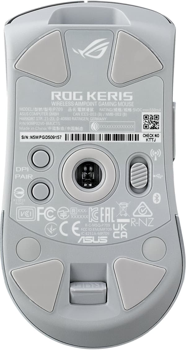 Asus ROG Keris Wireless Aimpoint -trådlös speldatormus, vit