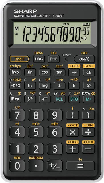 Sharp SH-EL501TBWH funktionsräknare