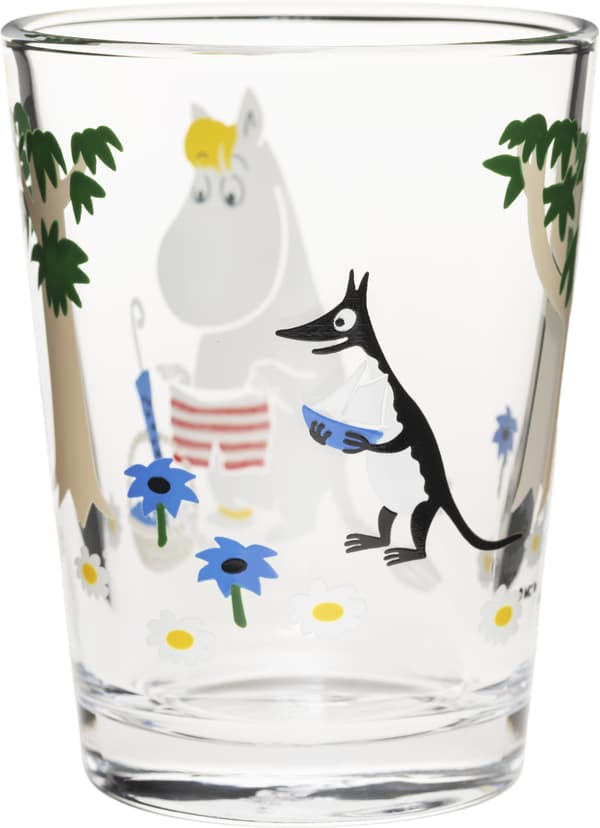 Arabia Mumin Vi åker på semester-dricksglas, 22 cl