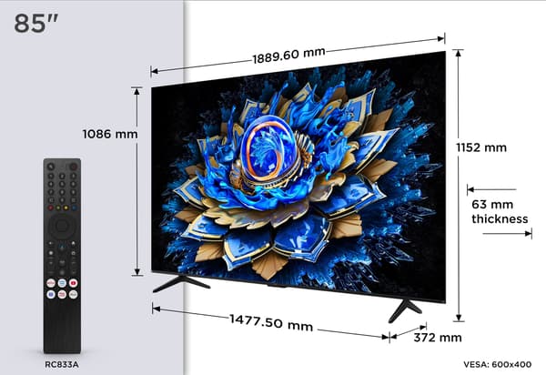 TCL 85" T69C – 4K QLED Google TV