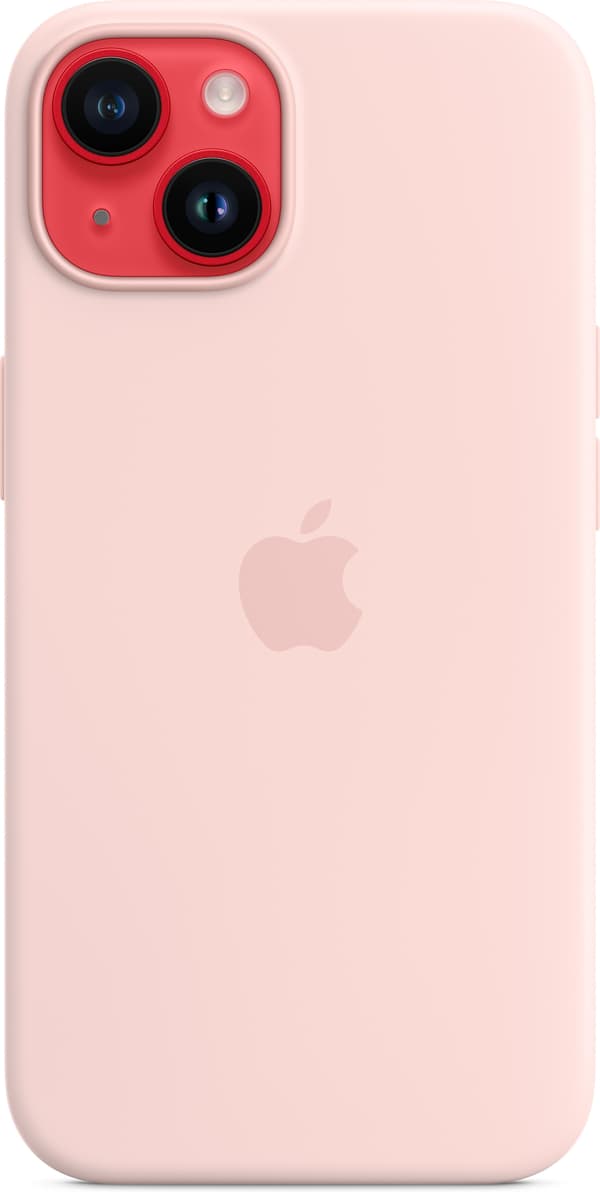 Apple iPhone 14 silikonskal MagSafe, kalkfärgad rosa