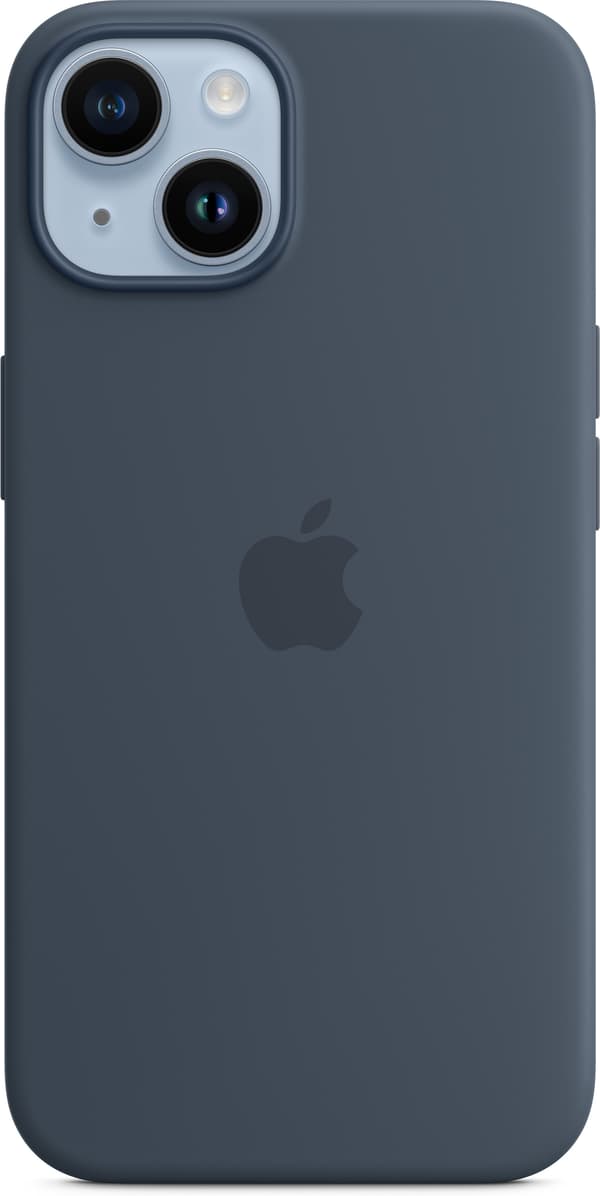 Apple iPhone 14 silikonfodral med MagSafe, stormblå