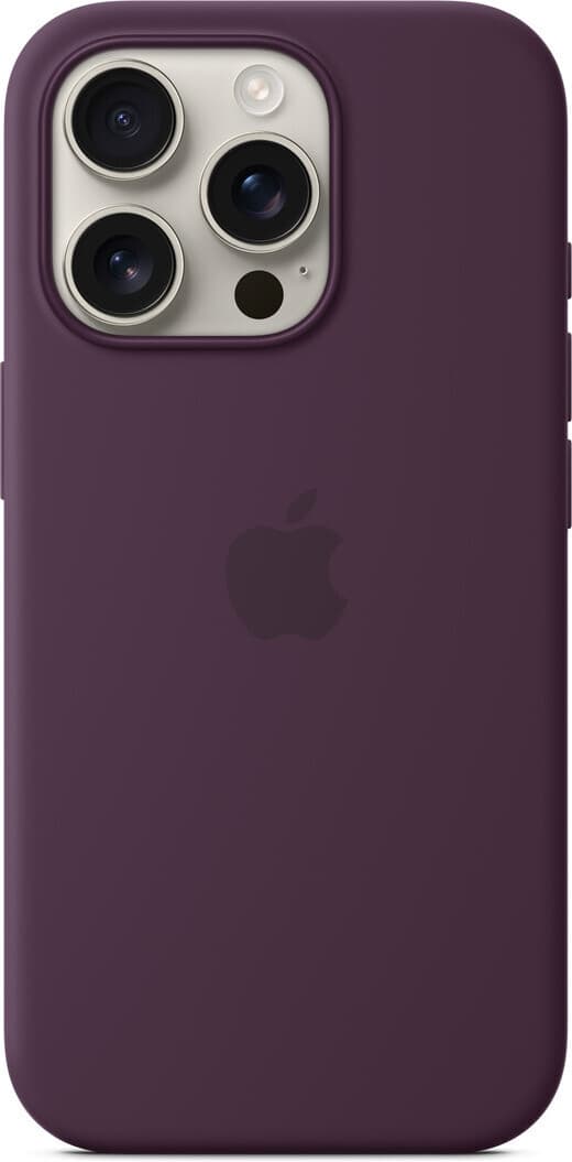 Apple iPhone 16 Pro silikonfodral med MagSafe, plommon