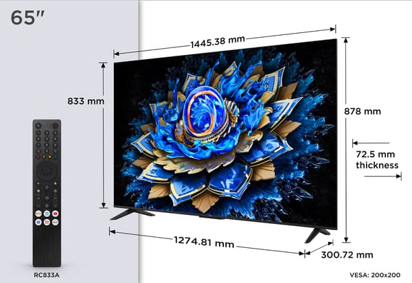 TCL 65" T69C – 4K QLED Google TV