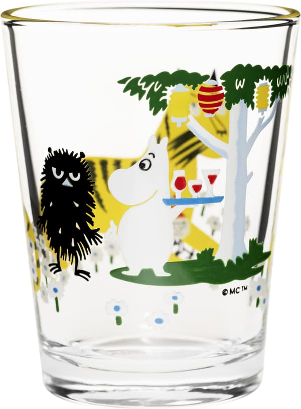 Mumin Trädgårdsfest dricksglas, 22 cl