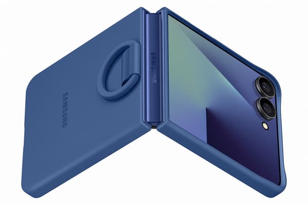 Samsung Z Flip7 Ring Case skyddsfodral, blå