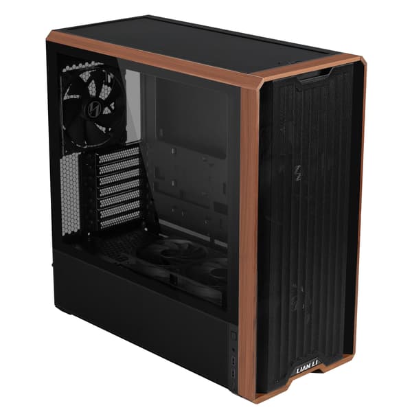 Lian Li Lancool 217 ATX-chassi, svart/valnöt
