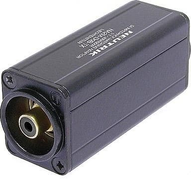 Neutrik XLR M - RCA -balansadapter, svart