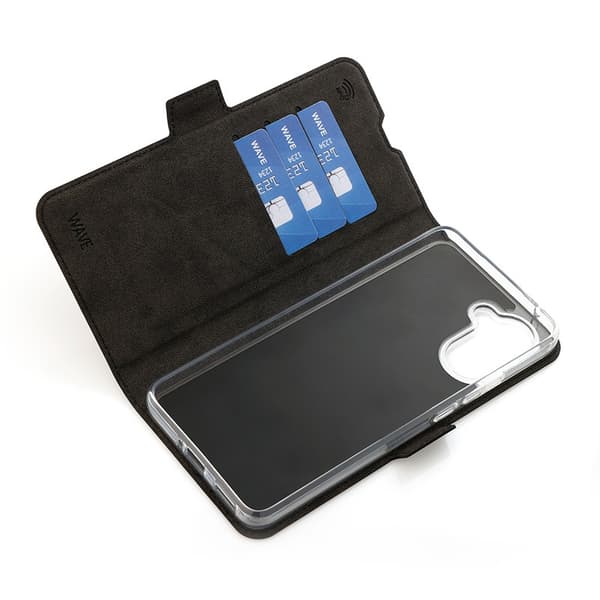 Wave Book Case skyddsfodral, OnePlus Nord CE5, svart